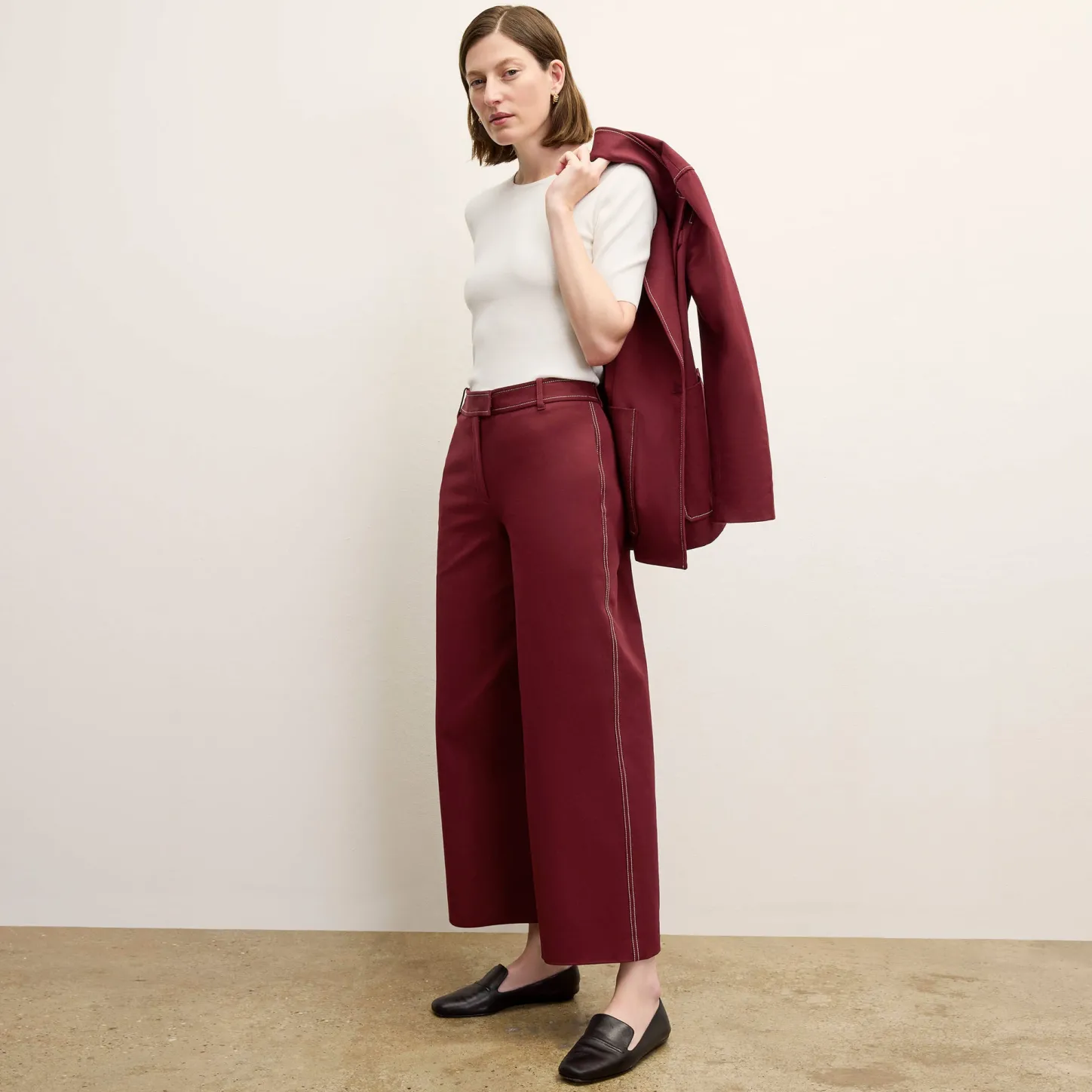 M.M.LaFleur Suiting|The Abby Jean - Contrast Stitch Eco Better Than Denim
