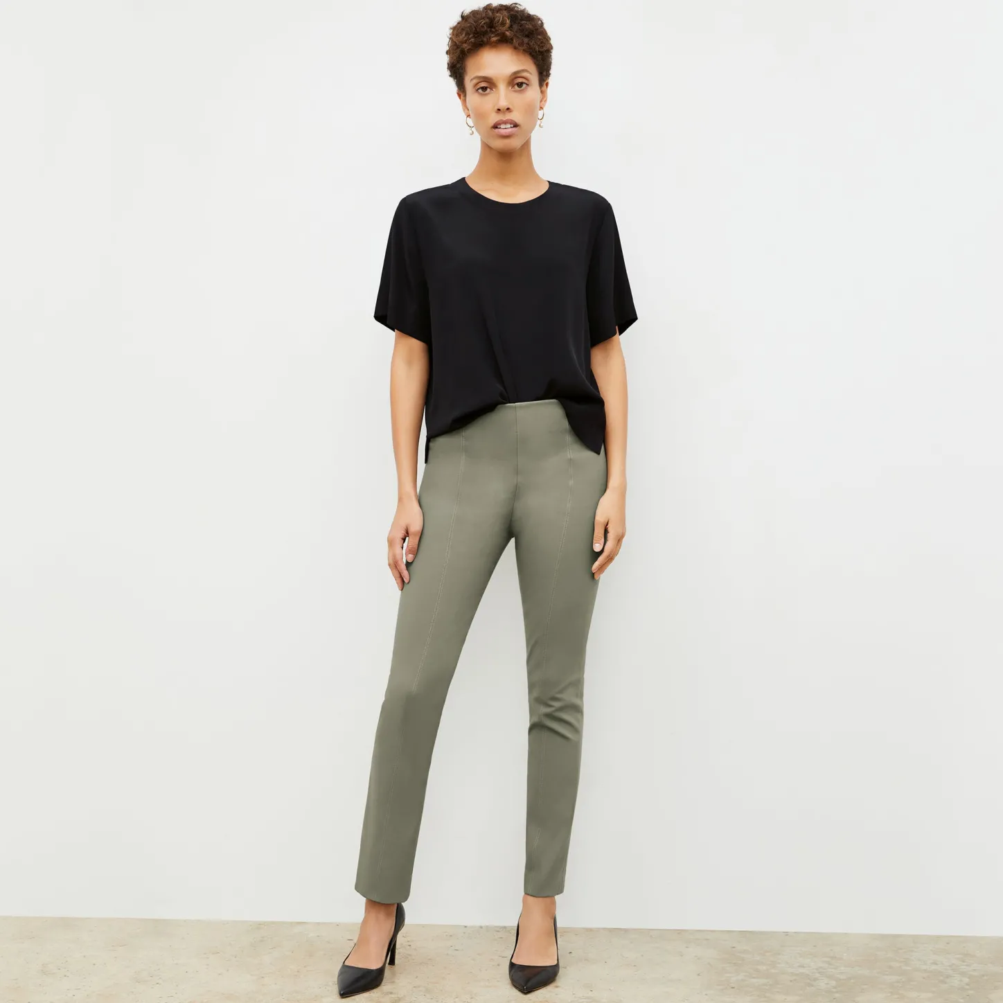 M.M.LaFleur Tops|The Annika Tee - Washable Silk