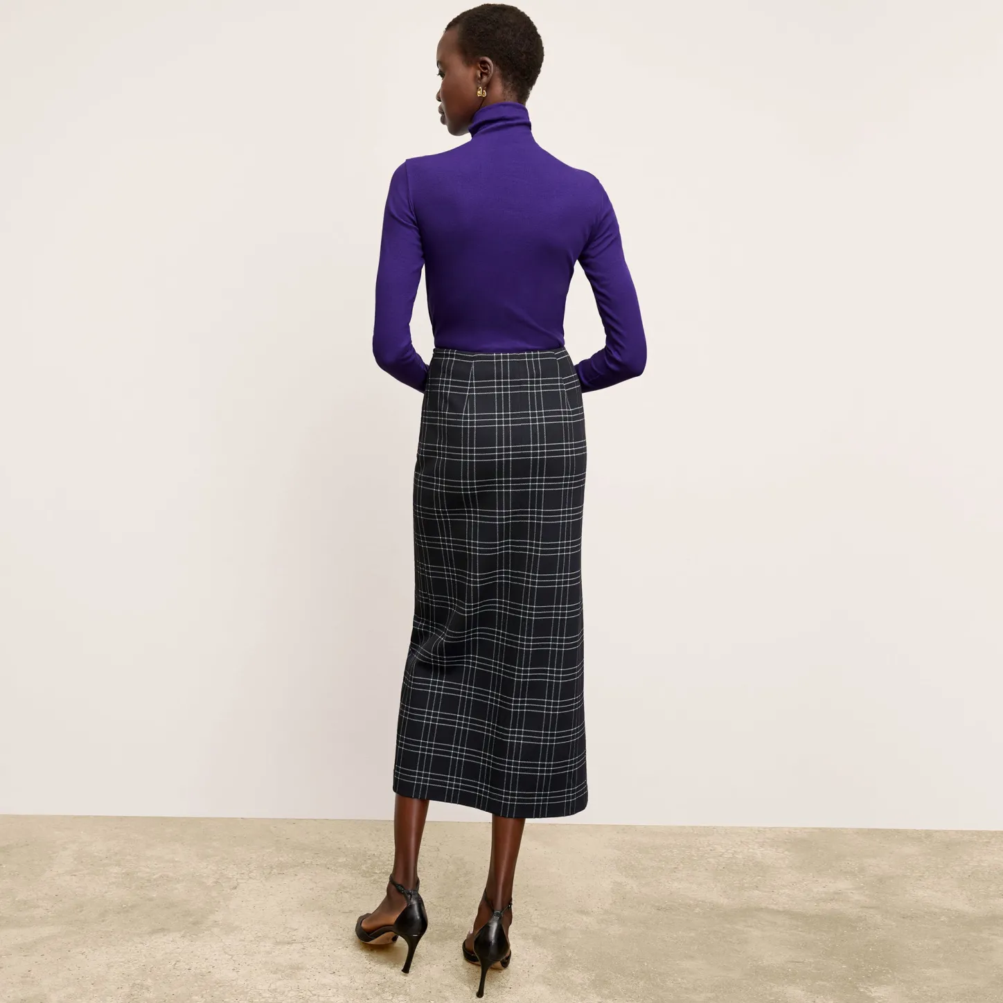 M.M.LaFleur T-Shirts|The Axam Turtleneck - Ribbed Pima Cotton