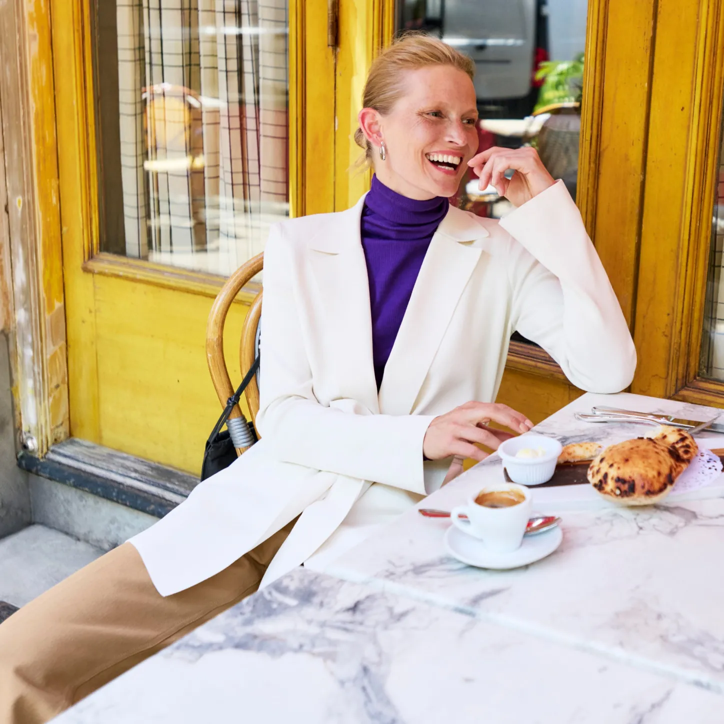 M.M.LaFleur T-Shirts|The Axam Turtleneck - Ribbed Pima Cotton