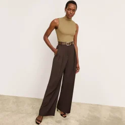 M.M.LaFleur T-Shirts|The Bia Pleated Trouser - Air Twill