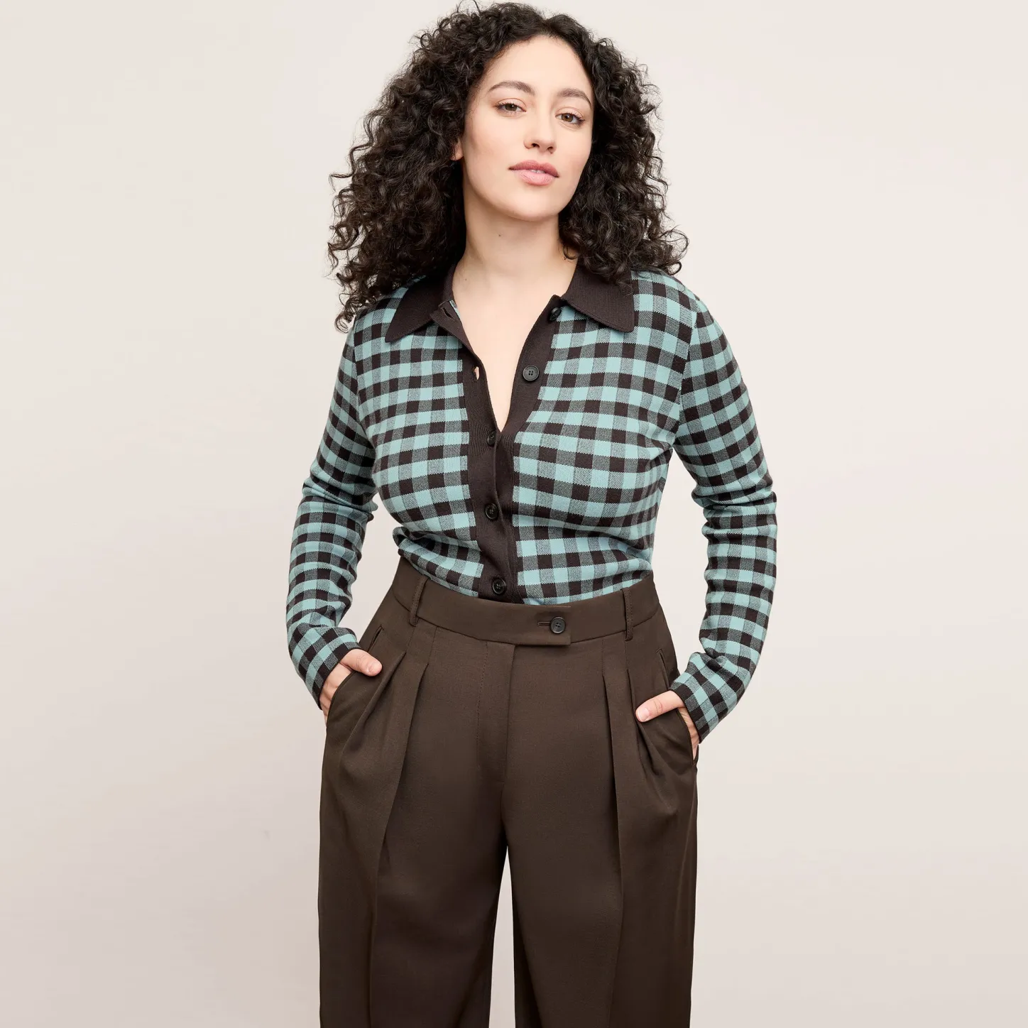 M.M.LaFleur T-Shirts|The Bia Pleated Trouser - Air Twill