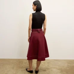 M.M.LaFleur Skirts|The Bodhi Skirt - Contrast Stitch Eco Better Than Denim