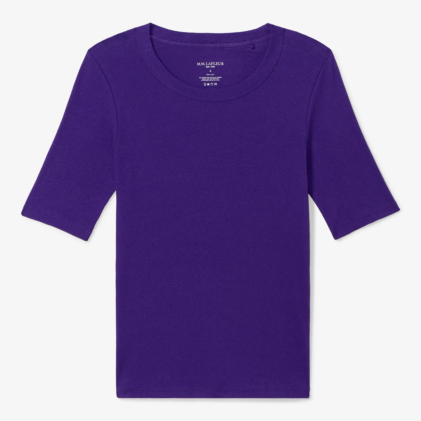 M.M.LaFleur T-Shirts|The Chana T-Shirt - Organic Ribbed Pima Cotton