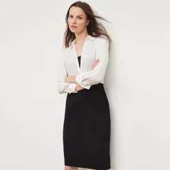M.M.LaFleur Suiting|The Cobble Hill Skirt - Washable Wool Twill