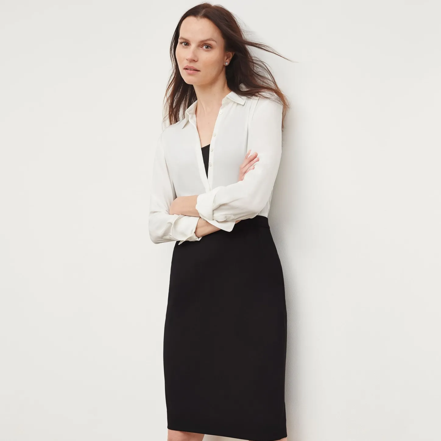 M.M.LaFleur Suiting|The Cobble Hill Skirt - Washable Wool Twill