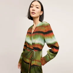 M.M.LaFleur Dresses|The Deana Dress - Printed Washable Silk