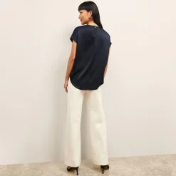 M.M.LaFleur Tops|The Didion Top - Washable Silk Charmeuse