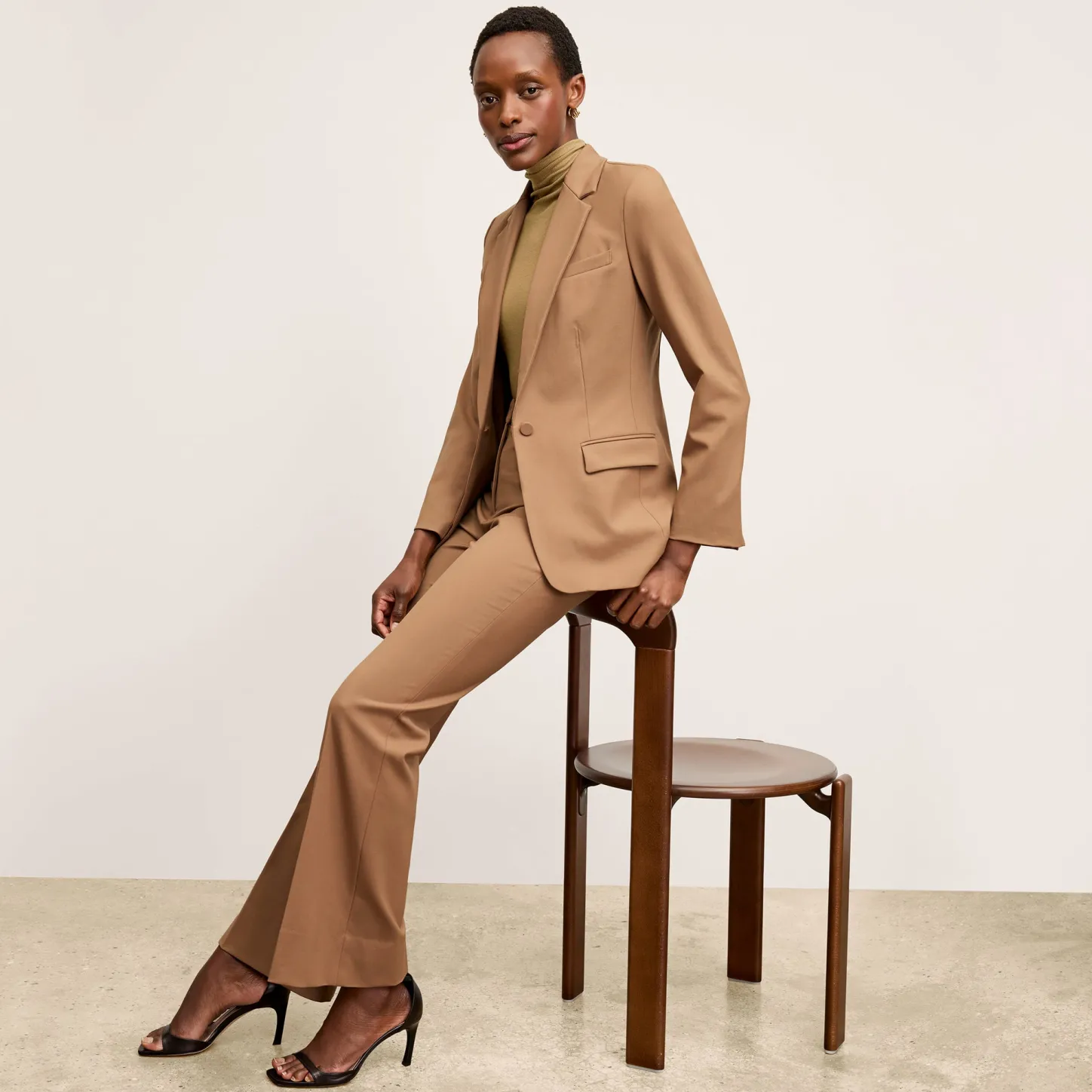 M.M.LaFleur T-Shirts|The Horton Flare Trouser - Washable Wool Twill