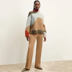 M.M.LaFleur T-Shirts|The Horton Flare Trouser - Washable Wool Twill