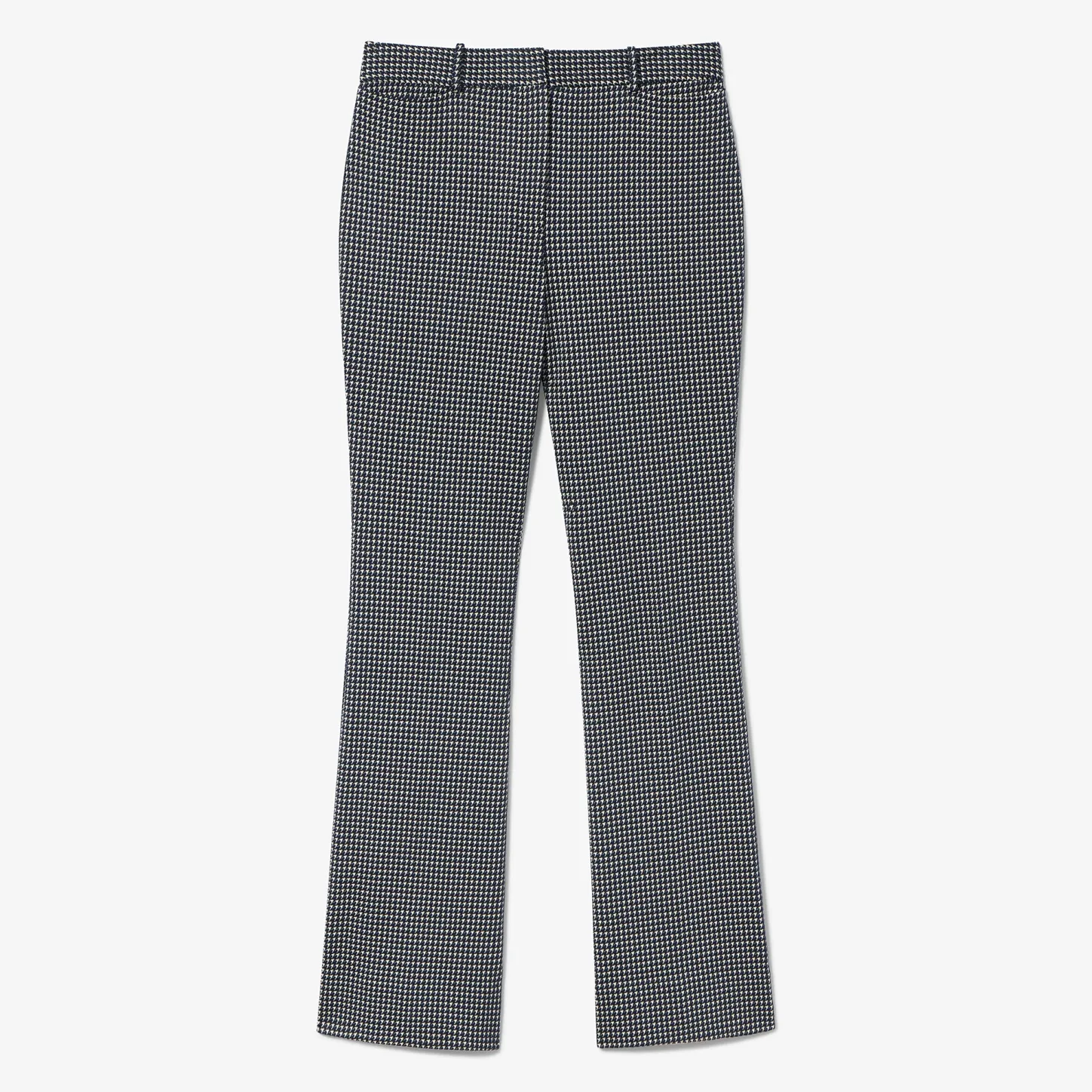 M.M.LaFleur Suiting|The Horton Flare Trouser - Stretch Houndstooth