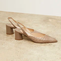 M.M.LaFleur Accessories|The Irene Slingback - Embossed Croc
