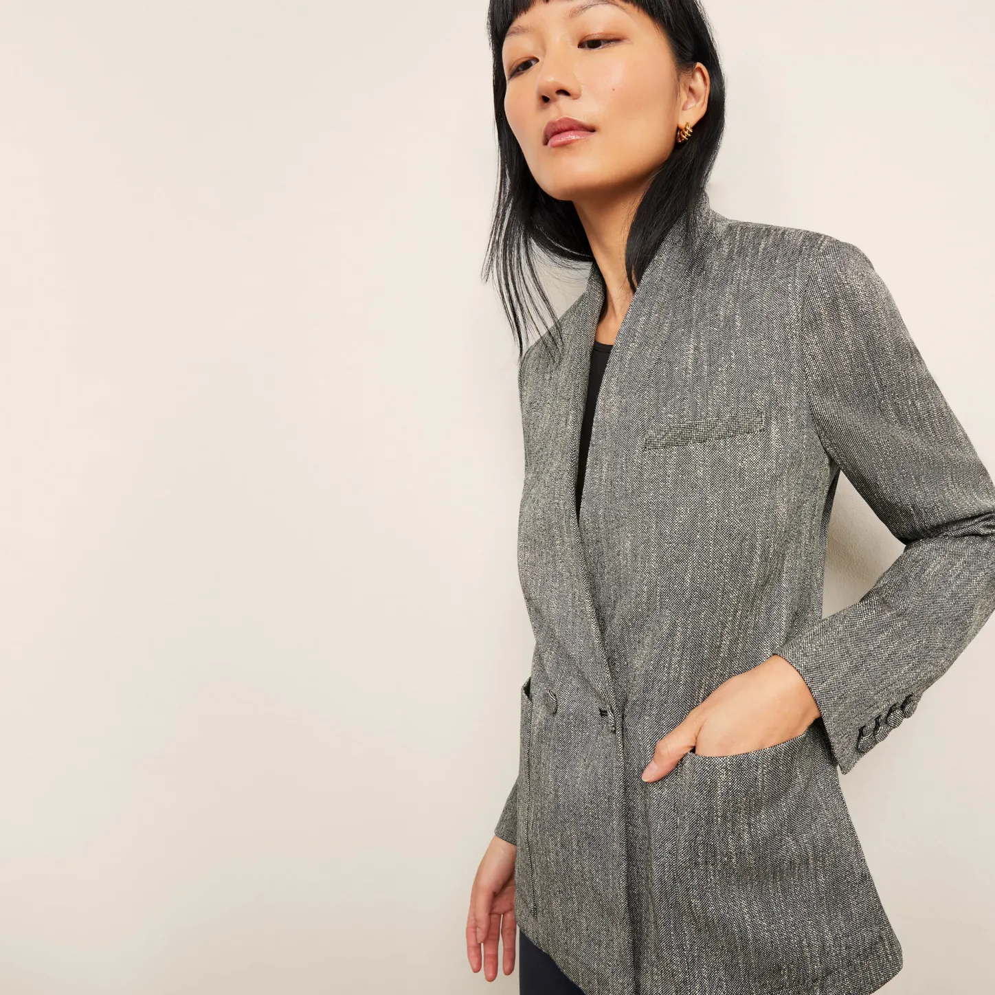 M.M.LaFleur Suiting|The Janette Jacket - Cotton Tweed