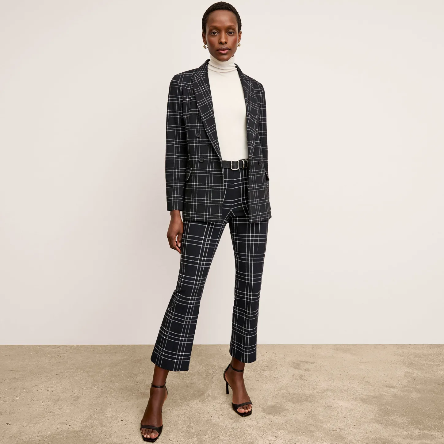 M.M.LaFleur Pants|The Kick Flare Foster Pant - PowerStretch Plaid