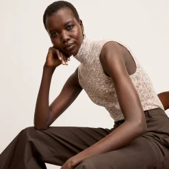 M.M.LaFleur Tops|The Koa Turtleneck - Space Dye Rib Knit