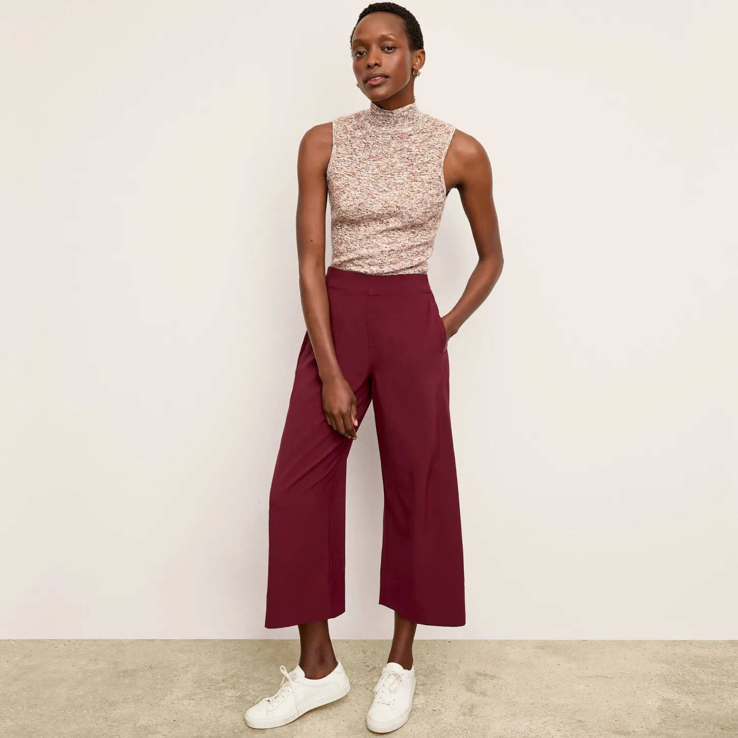 M.M.LaFleur Tops|The Koa Turtleneck - Space Dye Rib Knit
