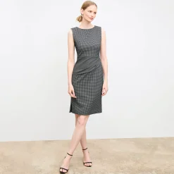 M.M.LaFleur Suiting|The Maisie Dress - Stretch Houndstooth