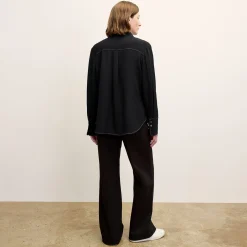 M.M.LaFleur Tops|The Mira Top - Washable Silk Top Stitch