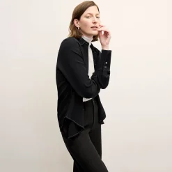 M.M.LaFleur Tops|The Mira Top - Washable Silk Top Stitch