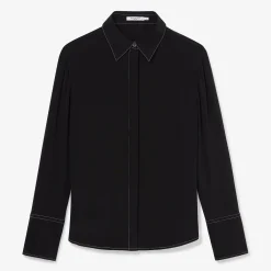 M.M.LaFleur Tops|The Mira Top - Washable Silk Top Stitch