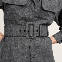 M.M.LaFleur Jackets|Suiting|The Natalia Shacket - Crosshatch Suiting