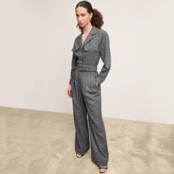 M.M.LaFleur Jackets|Suiting|The Natalia Shacket - Crosshatch Suiting