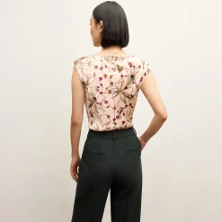 M.M.LaFleur Tops|The Nora Top - Washable Silk Charmeuse