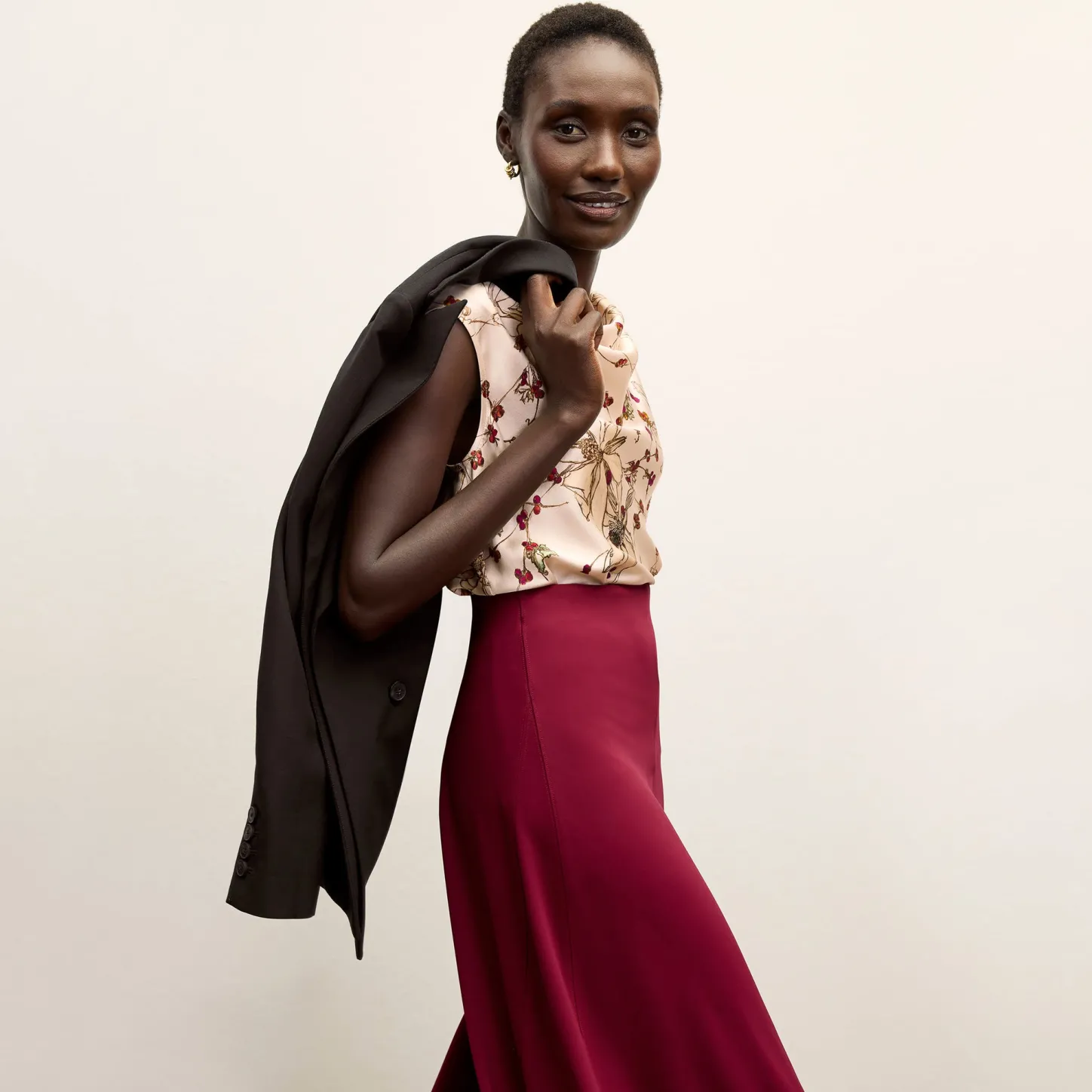 M.M.LaFleur Tops|The Nora Top - Washable Silk Charmeuse