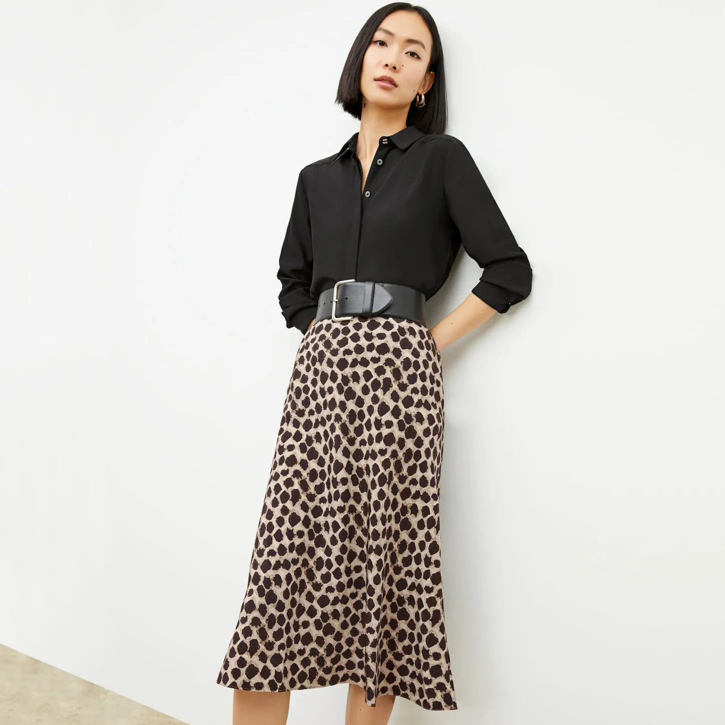 M.M.LaFleur Skirts|The Orchard Skirt - Washable Silk