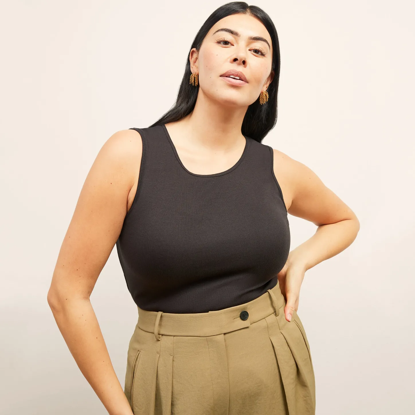 M.M.LaFleur T-Shirts|The Paige Tank - Organic Ribbed Pima Cotton