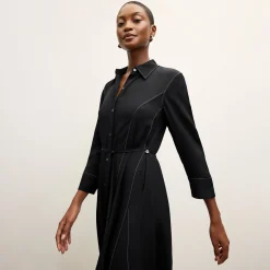 M.M.LaFleur Dresses|The Pepper Dress - Washable Silk Top Stitch