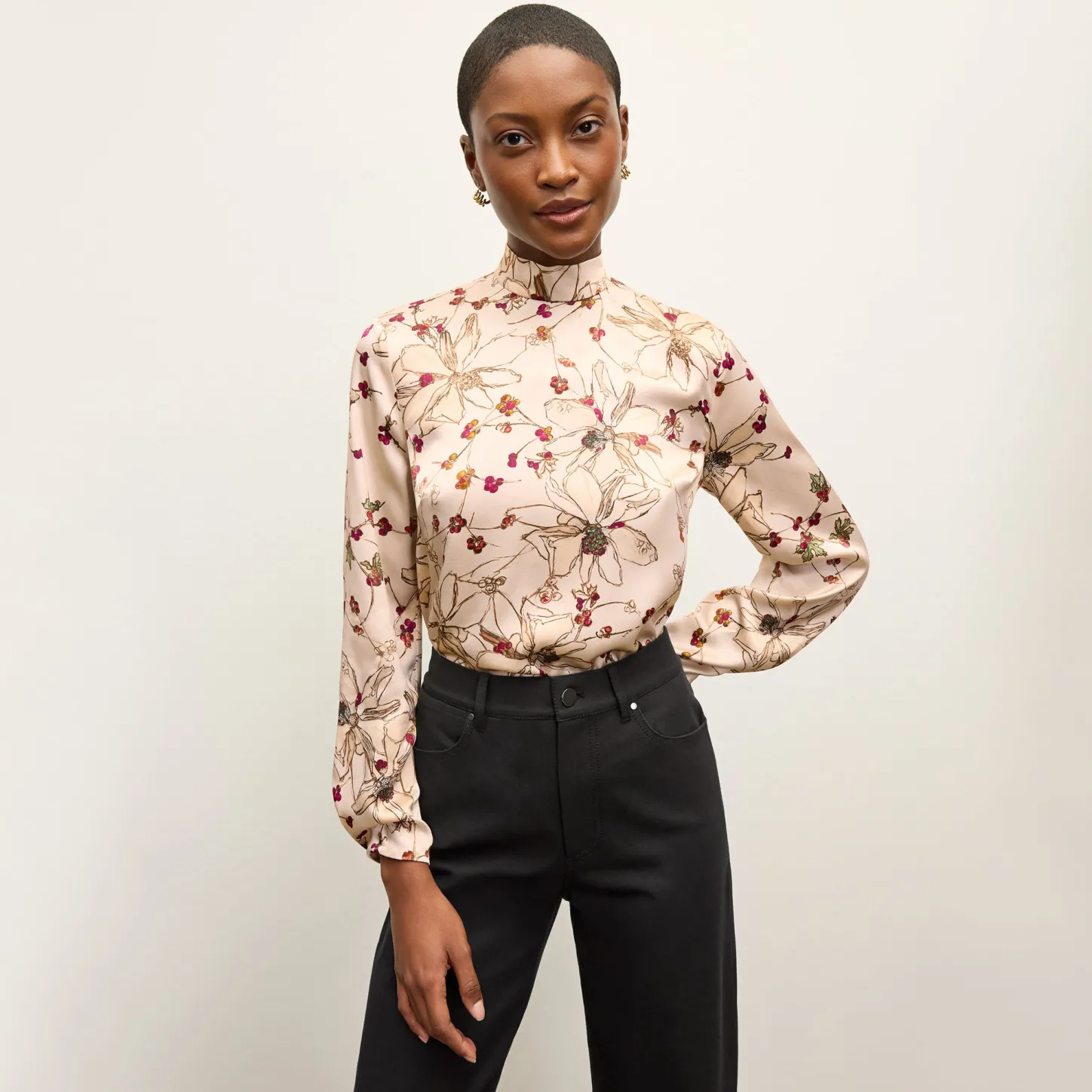 M.M.LaFleur Tops|The Sohee Top - Washable Silk Charmeuse