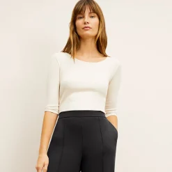 M.M.LaFleur T-Shirts|The Soyoung T-Shirt - Organic Ribbed Pima Cotton