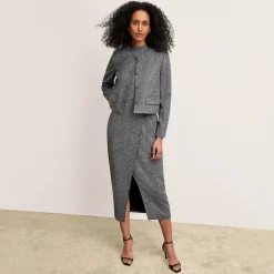 M.M.LaFleur Dresses|Suiting|The Valencia Dress - Crosshatch Suiting