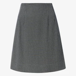 M.M.LaFleur Suiting|The Whitney Skirt - Stretch Houndstooth